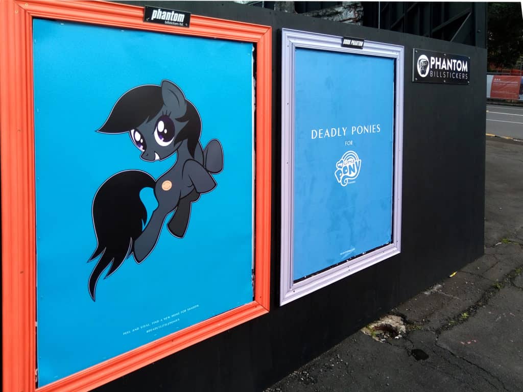 deadly ponies creative install interactive media out of home