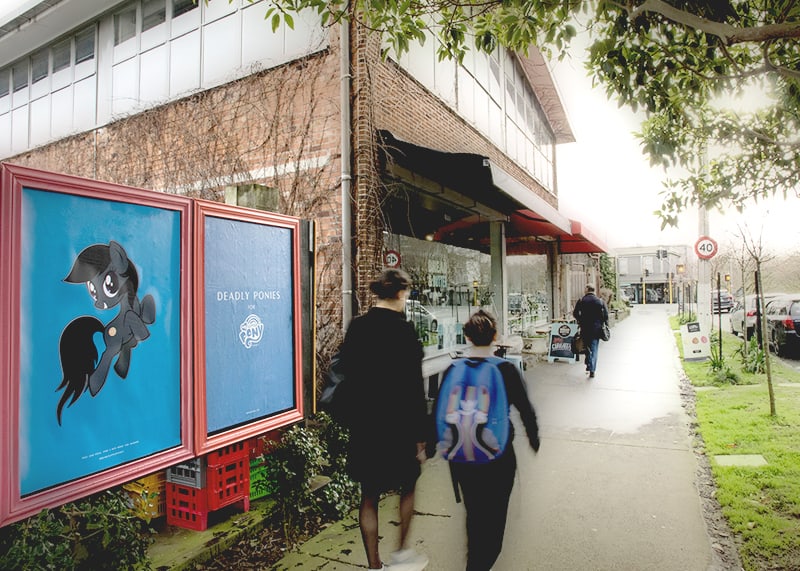 Deadly ponies ponsonby central out of home new zealand branding